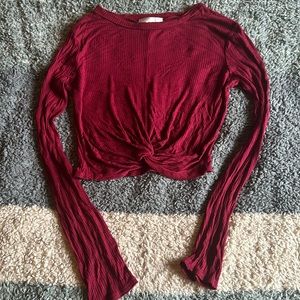 Long sleeve crop top